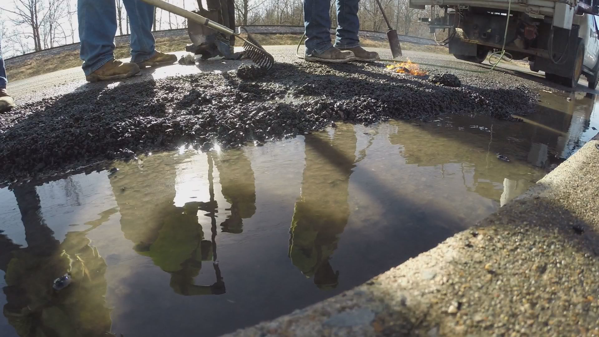 State Crews Fixing Pothole